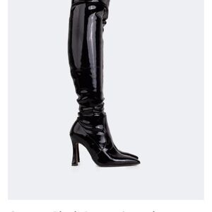 L'intervalle Giverny patent leather knee high boots